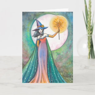 Sol Trollspö Witch Fantasy Art av Molly Harrison Kort