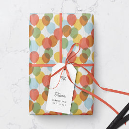 Sol-tvättat Färgad Party Bubons Mönster Presentpapper