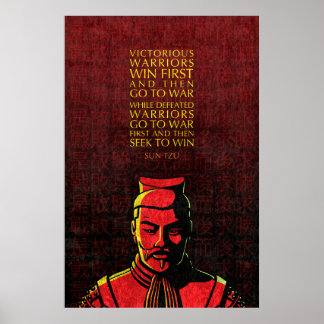 Sol Tzu-citat: viktorious and Defeed Warriors Poster