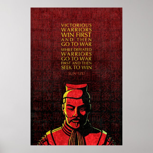 Sol Tzu-citat: viktorious and Defeed Warriors Poster (Framsidan)