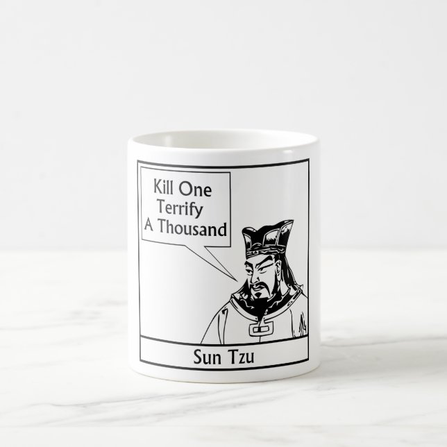 Sol Tzu och citationstecken Kaffemugg (Center)