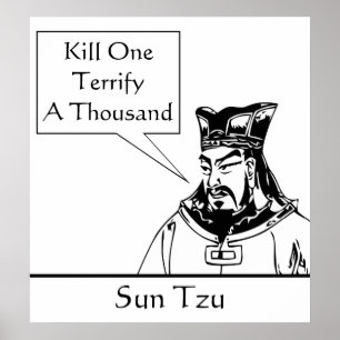 Sol Tzu och citationstecken Poster