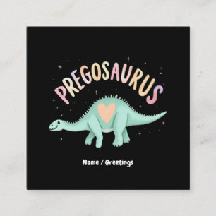 Sol ut Bumps Out Groovy Pregosaurus Funny Dino Fyrkantigt Visitkort
