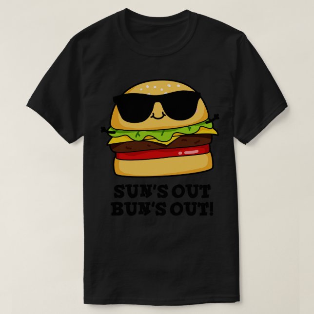 Sol ut Bunden ut ur den bekväma sommarburger Pun T Shirt (Design framsida)