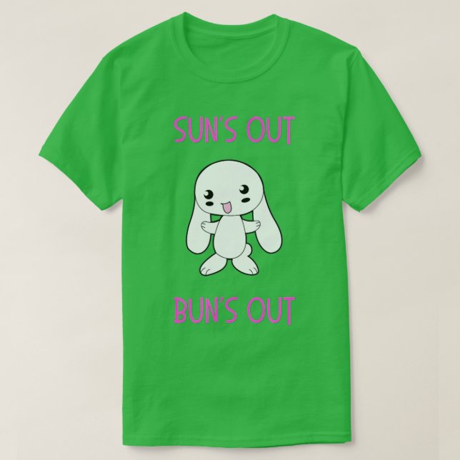 Sol ut Bun's Out Cute Bunny Rabbit T Shirt (Design framsida)