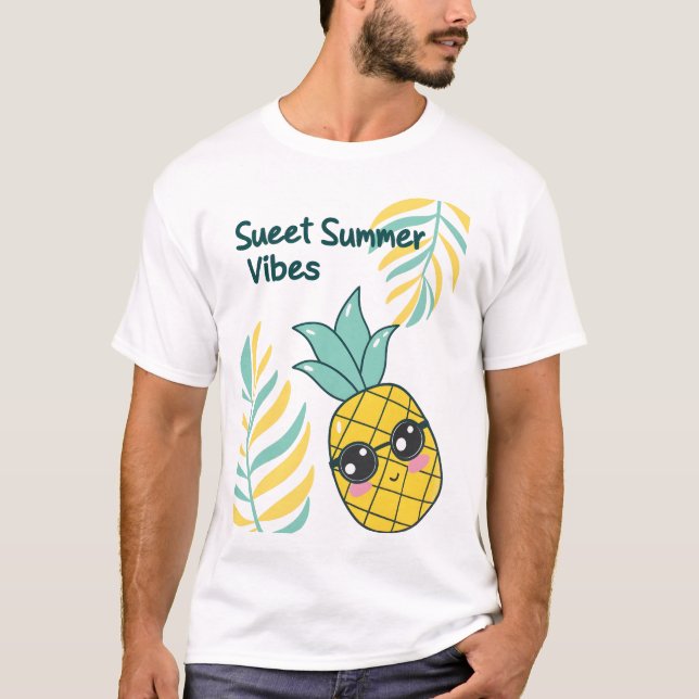 Sol ut, Buns ut, Pineapples upp! T Shirt (Framsida)