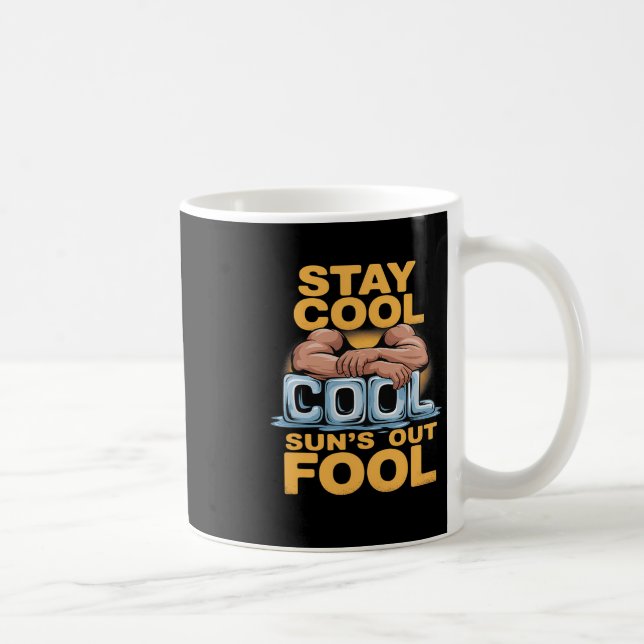 Sol ut Fool Funny Summer Bodybuilding Humor Kaffemugg (Höger)