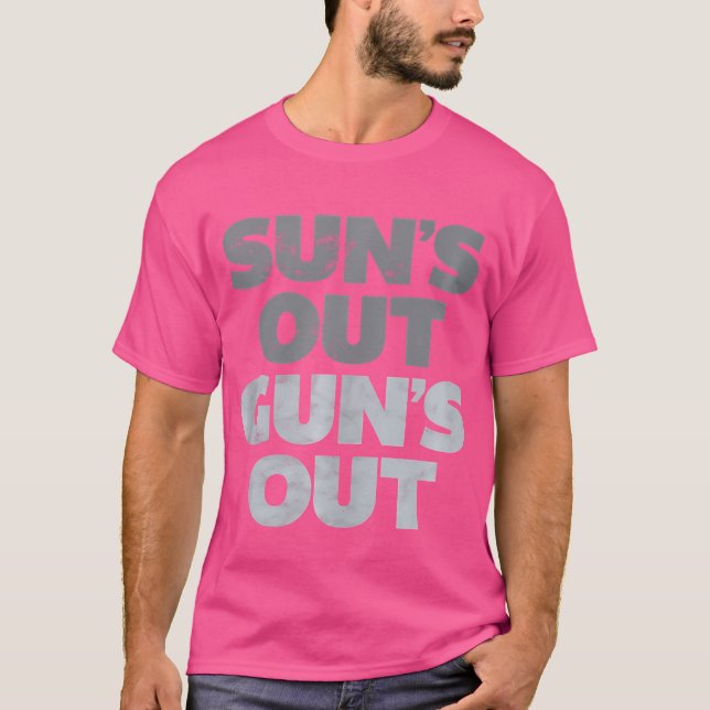 Sol ut Gun's Out Distress T Shirt (Framsida)
