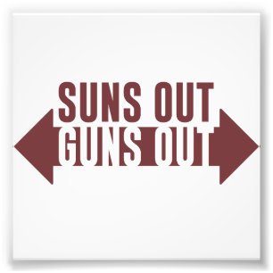 Sol ut Guns Out Fitness Fototryck