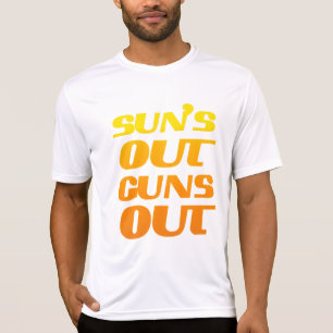 Sol ut Guns Out Fitness och Gym Tee