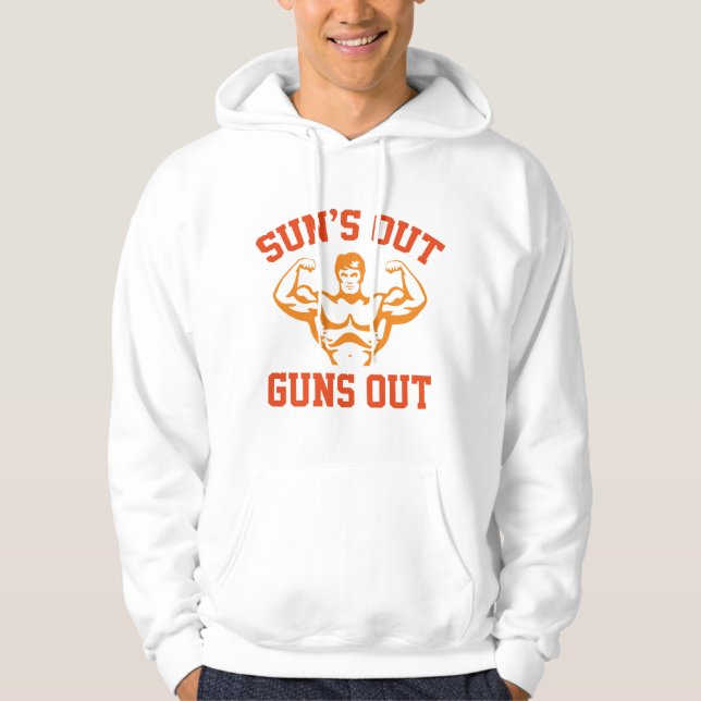 Sol ut Guns Out Hoodie (Framsida)