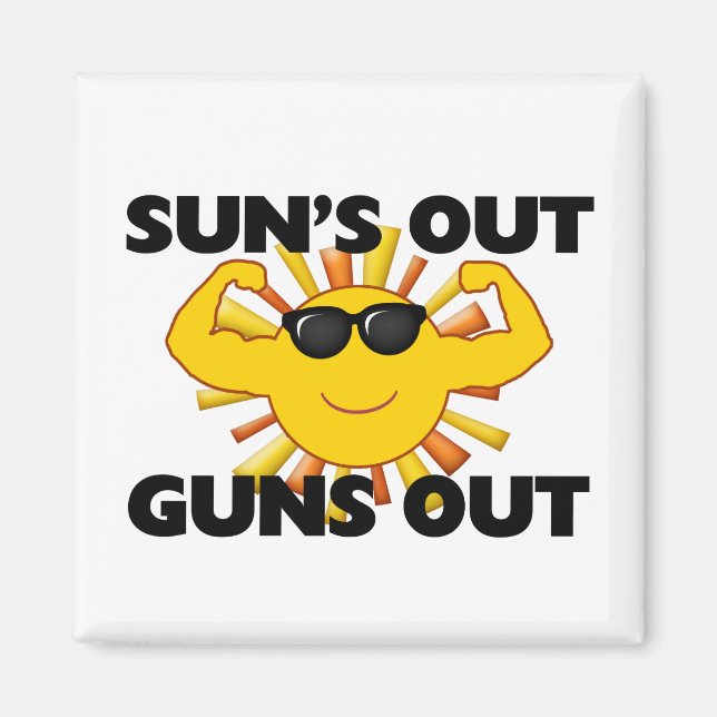 Sol ut Guns Out Magnet (Framsidan)