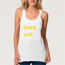 SOL ut GUNS Out TANK Tee Linne Med Racerback