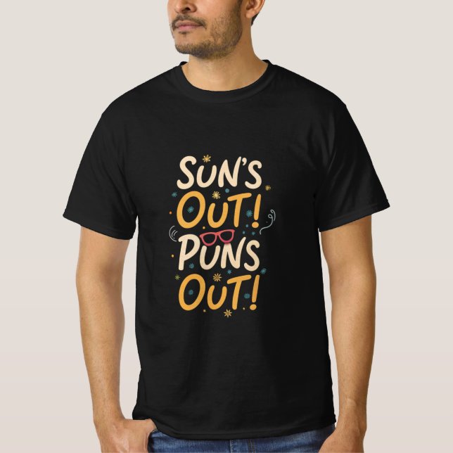 "Sol ut! Punkter ut! - Sommar Pun Design" T Shirt (Framsida)