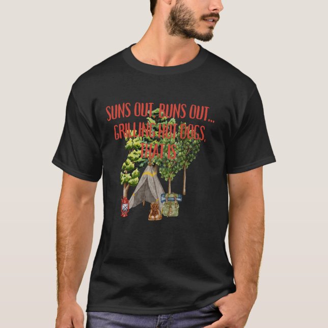 Sol Ut,Ut...Grilla Hett Hundar, d.v.s.,Camp T Shirt (Framsida)