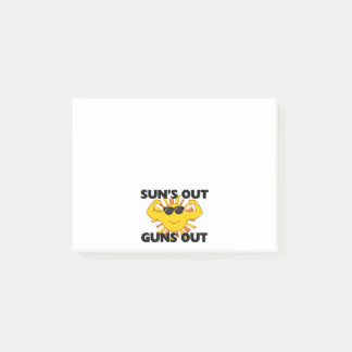 Sol ut vapen ut post-it block