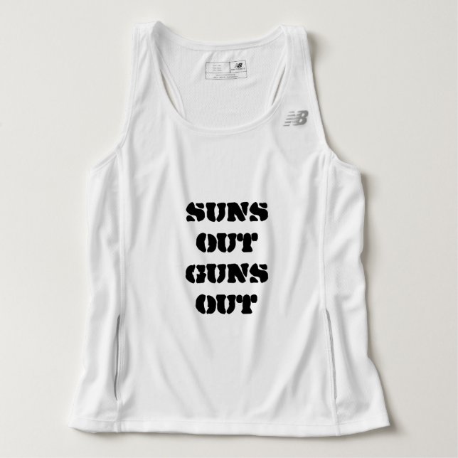 Sol ut vapen ut Tank Tee Shirt (Design framsida)