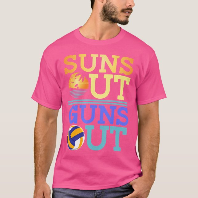 Sol ut vapen ut ur Beach Volleyball T Shirt (Framsida)