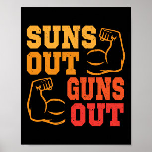 Sol ut vapen ut ur muskler Bodybuilding Weightl Poster