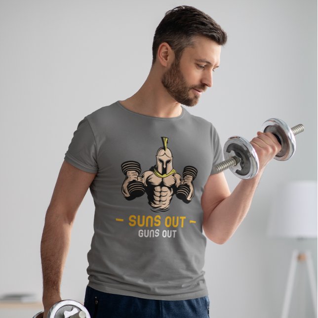 Sol ut vapen ut ur vikt lyft t shirt (Skapare uppladdad)