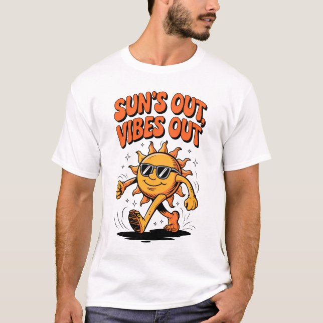 Sol ut Vibes ut T Shirt (Framsida)