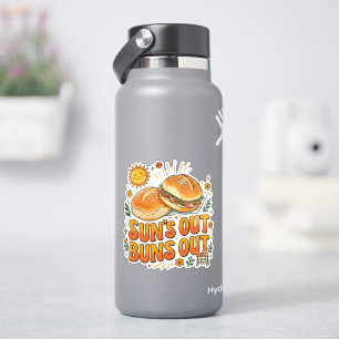 Sol ute, bullar ute Glad Retro Sommar Design Klistermärken