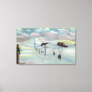 Sol Valley, ID - Sawtooth Mnts. Riding Ski Canvastryck