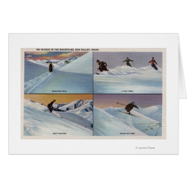 Sol Valley, ID - Ski Hälsningskort (Framsidan Horizontal)