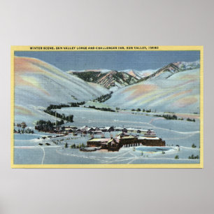 Sol Valley, ID - Winter Scene, Sol Valley Poster