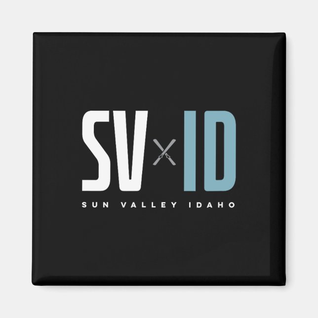 Sol Valley Idaho Graphic Ski Magnet (Framsidan)
