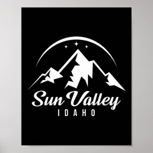 Sol Valley Idaho Ski Resort Skiing Snowboarding Poster