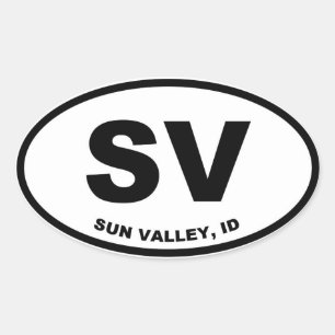 Sol Valley, Idaho SV Ovalt Klistermärke