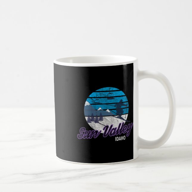 Sol Valley Idaho Usa Ski Resort Snowboarding Kaffemugg (Höger)