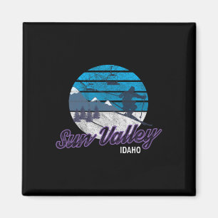 Sol Valley Idaho Usa Ski Resort Snowboarding Magnet