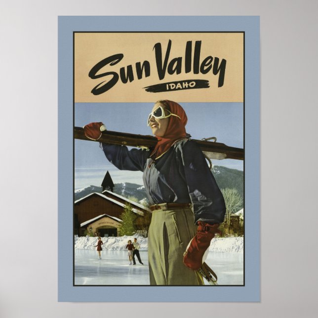 Sol Valley Idaho Vintage resor Poster (Framsidan)
