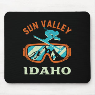 Sol Valley Idaho Vintage Retro Skiing och Snowboar Musmatta
