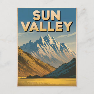 Sol Valley Idaho Vintage Vykort
