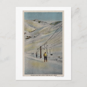 Sol Valley, IDMountain Scene, Ski Hiss i Vykort