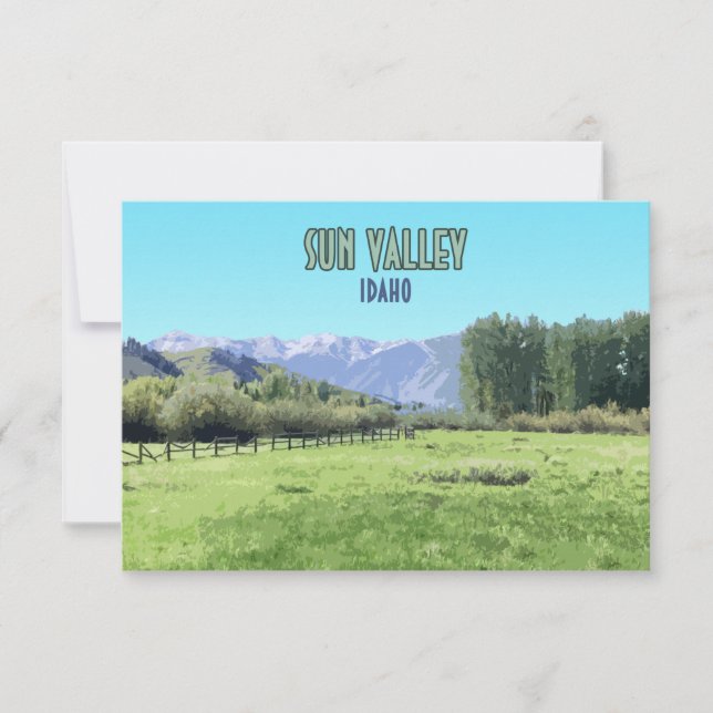 Sol Valley Ketchum Idaho-platta kort (Framsida)
