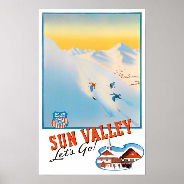 Sol Valley vintage resor poster (Framsidan)