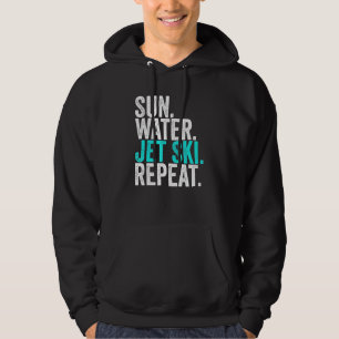 Sol Vatten Jet ski Upprepa Vintage Jet Ski 1 Hoodie