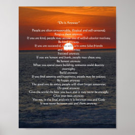 Sol vid havet "gör vad som helst" poster
