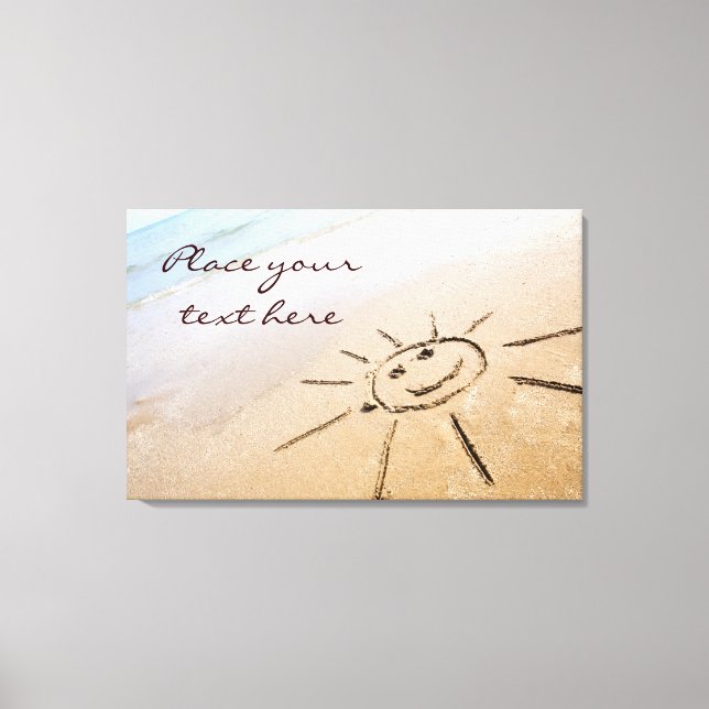 Sol vid stranden canvastryck (Framsida)