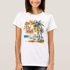 Sol vid stranden t shirt
