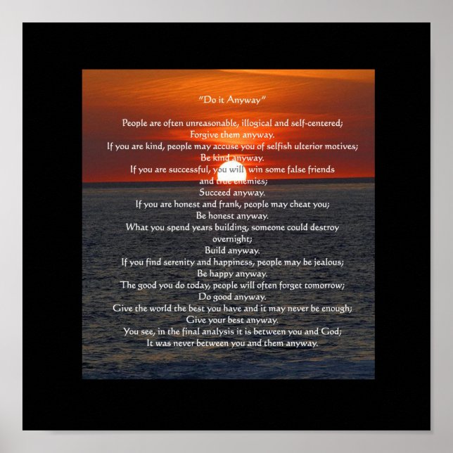 Sol vid Svarta havet: "Gör det ändå" Poster (Framsidan)