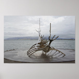 Sol Voyager Sculpture, Reykjavik, Islandet Poster