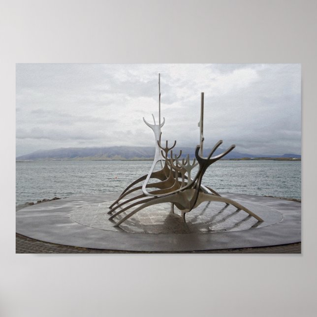 Sol Voyager Sculpture, Reykjavik, Islandet Poster (Framsidan)