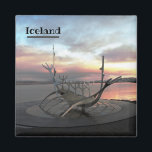 Sol Voyager skulpture Fridge Magnet<br><div class="desc">Ett foto av Sol Voyager skulptur i Islandet.</div>