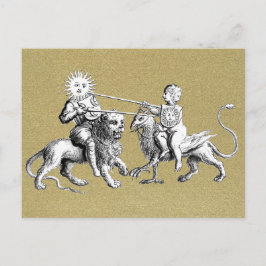 Sol vs. Måne Jousting Match Symbolic Vykort