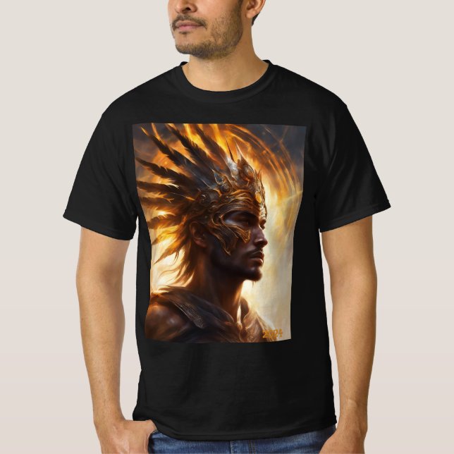 Sol Warrior Kung Total Solar Eclipse 2024 Manar T Shirt (Framsida)